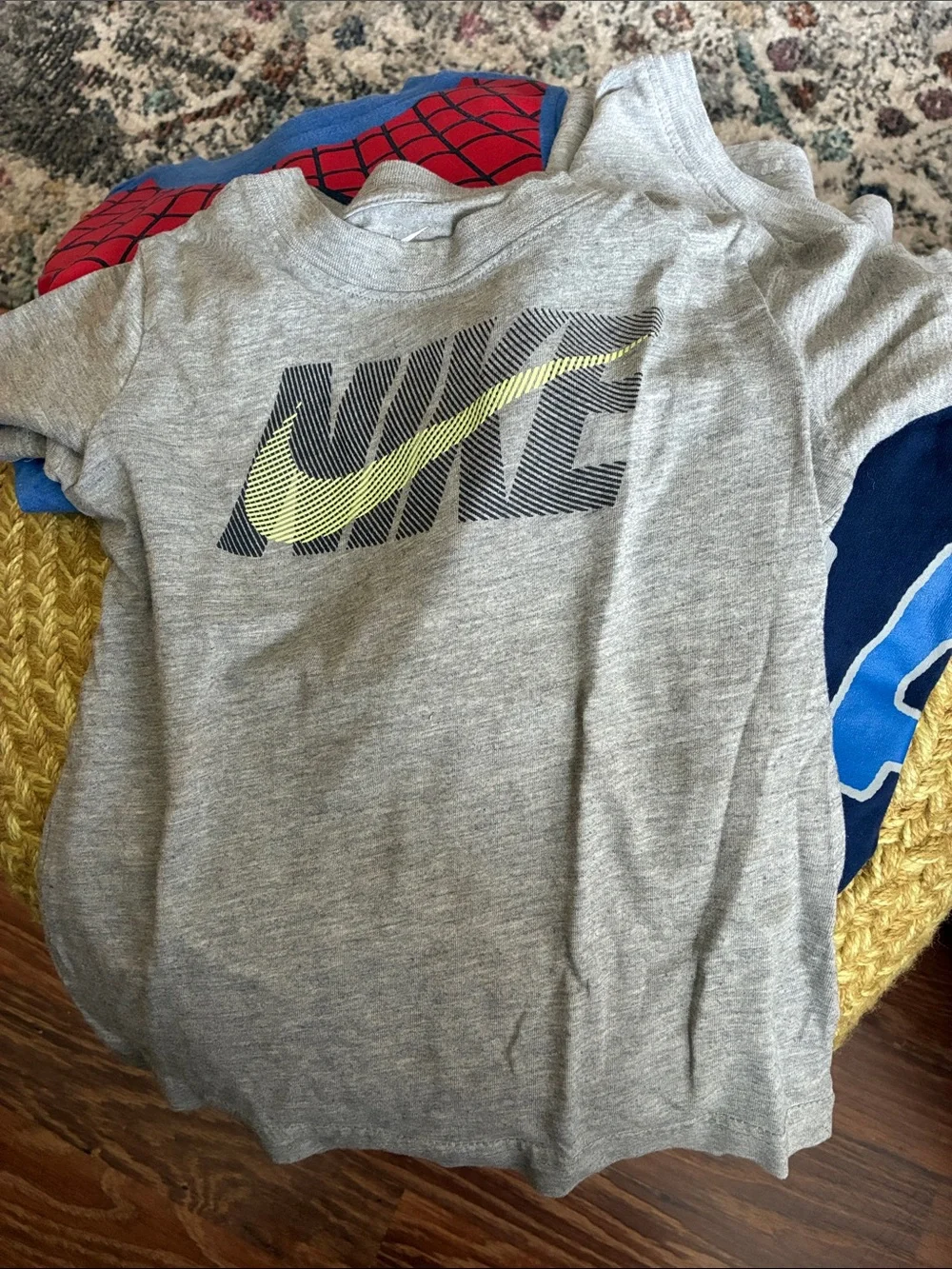 Champion Light Blue Logo Kids Short-Sleeve Tee